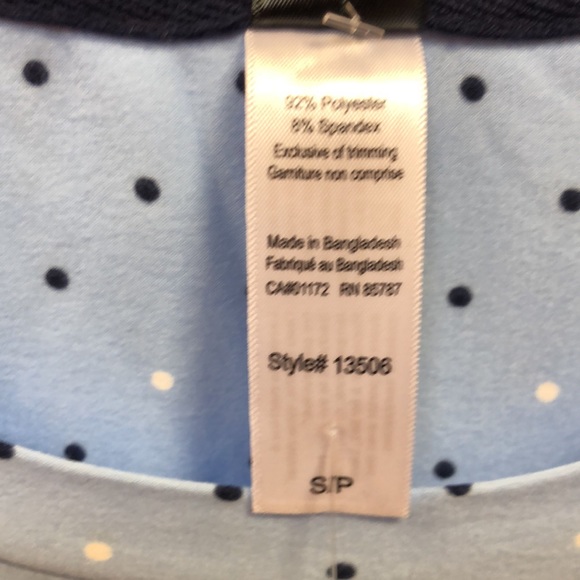 Womens Poly Spandex Peached Jersey Sleepshirt with cuffs, Chest pocket & slits - Picture 3 of 3